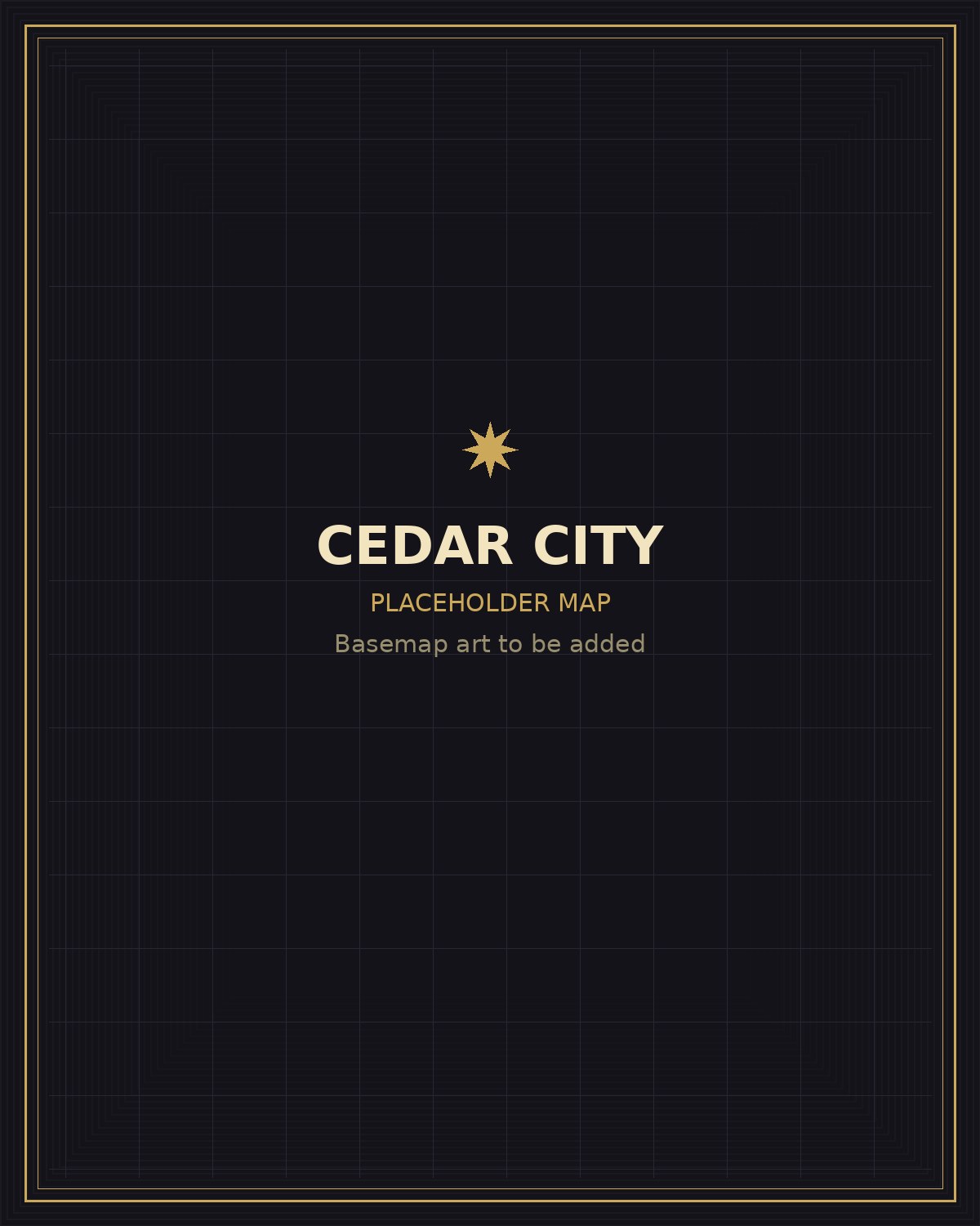 Cedar City region placeholder map